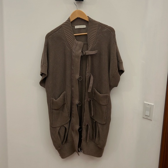 Stella McCartney knit short sleeve zip sweater